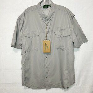 Stillwater Supply Co. Button-Down Vented Fishing Shirt Gray Sz L NEW NWT